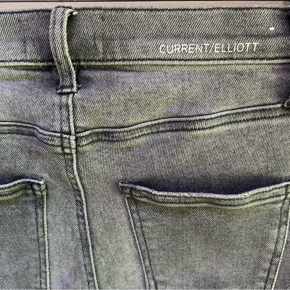 Current/Elliott ~Women’s Ultra High Waist Skinny Jeans Gray Fade Out Destroy 27 - Picture 11 of 16